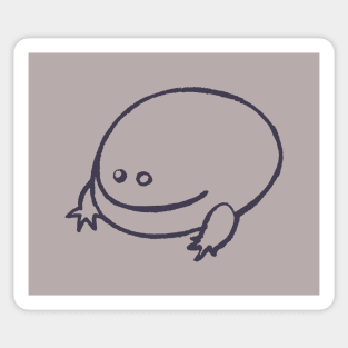 It is Wednesday my dudes. Funny, minimal Frog design in dark line Sticker